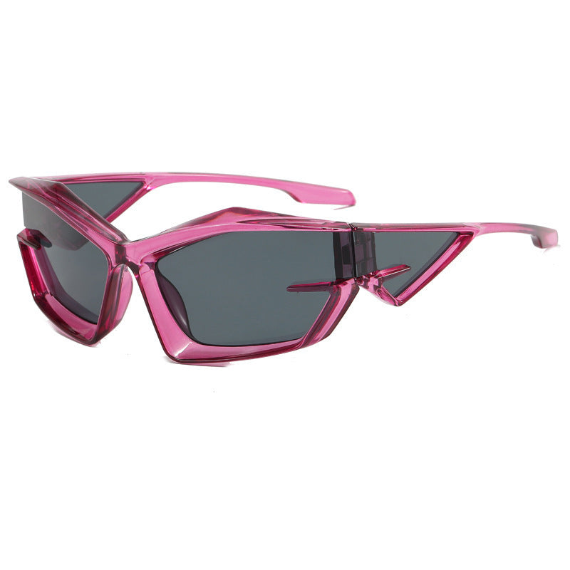 Wholesale PC Cat Eye Gray Tech Sense Sunglasses